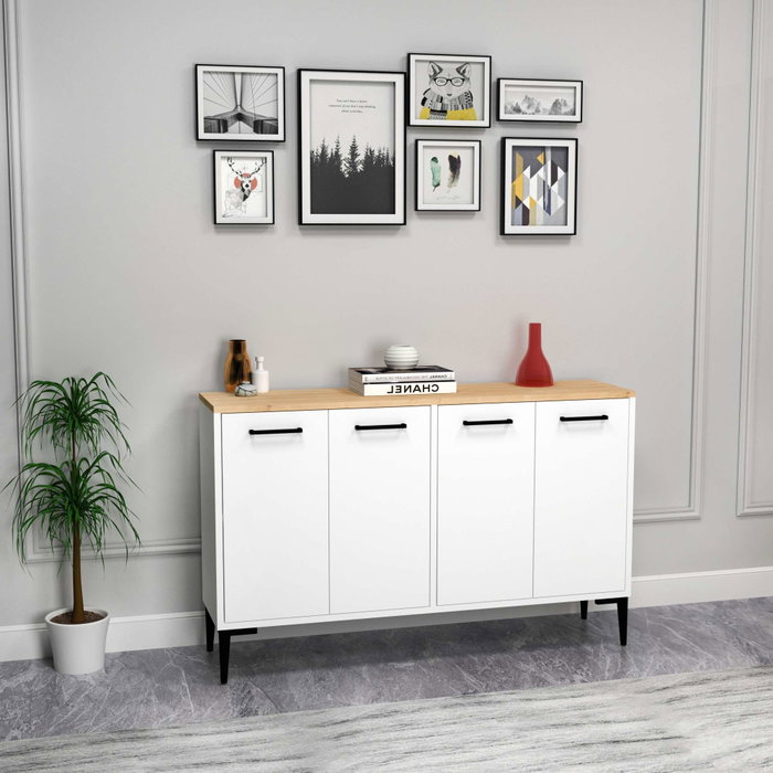Hanah Home Consola Frezya - Roble Zafiro y Blanco